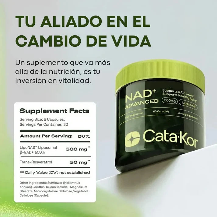 Cata-Kor | NAD+ para Antienvejecimiento, Energía y Concentración