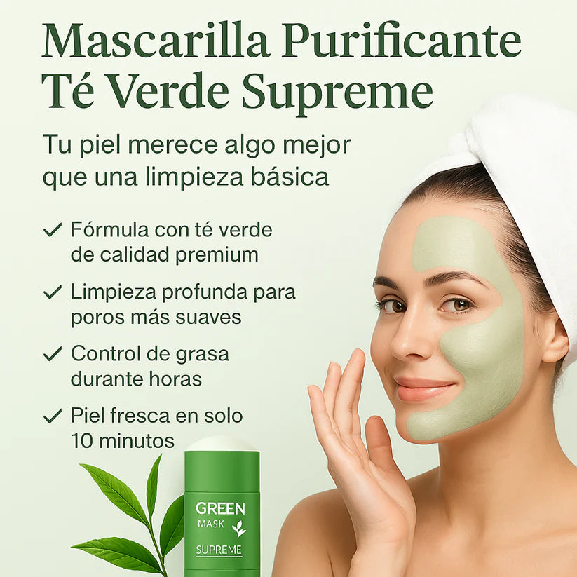 3X1 Mascarilla purificante de Té Verde - GreenPure Stick