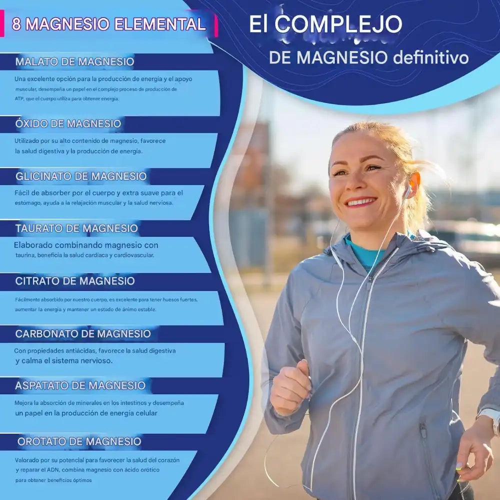 Magnesium Complex 1000 mg – EL ORIGINAL - Mejor descanso, regresa al baño sin problemas y recuperación muscular