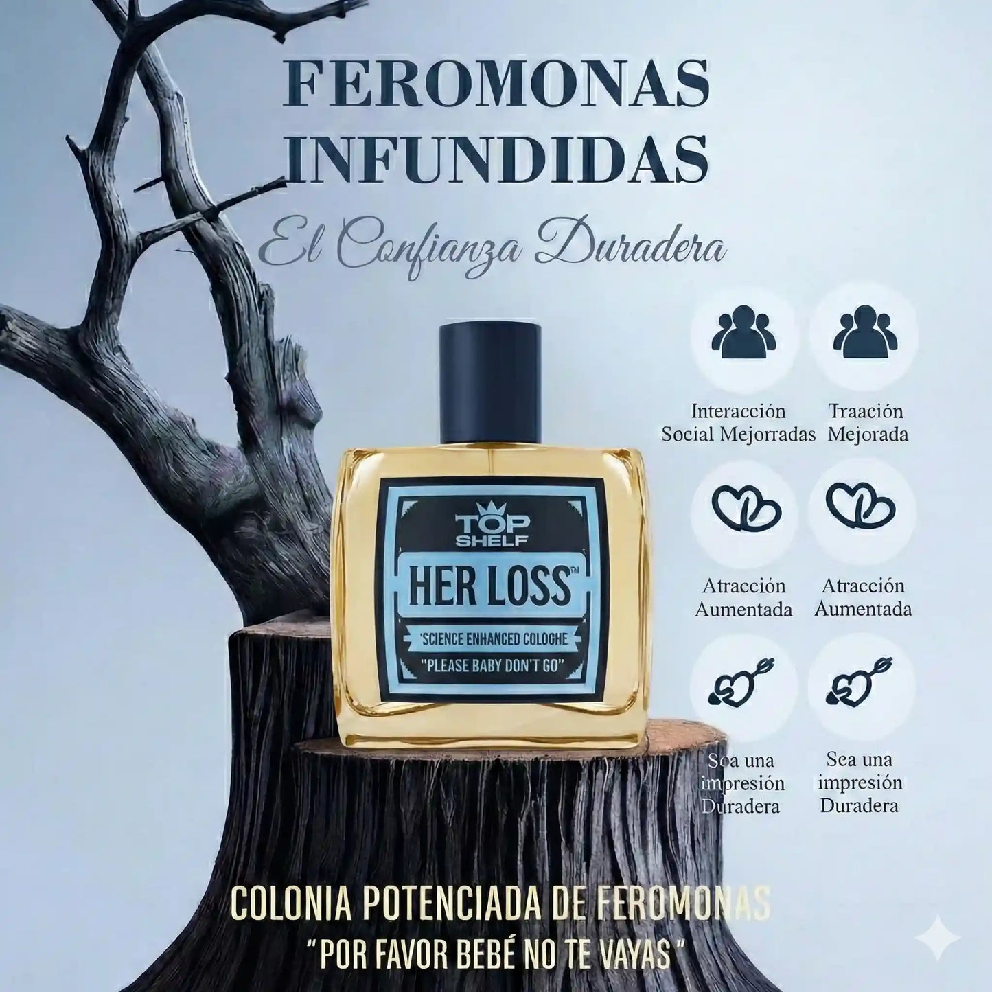 Her Loss®: ¡Deja de ser Invisible! - Perfume con Feromonas para Hombres 💎