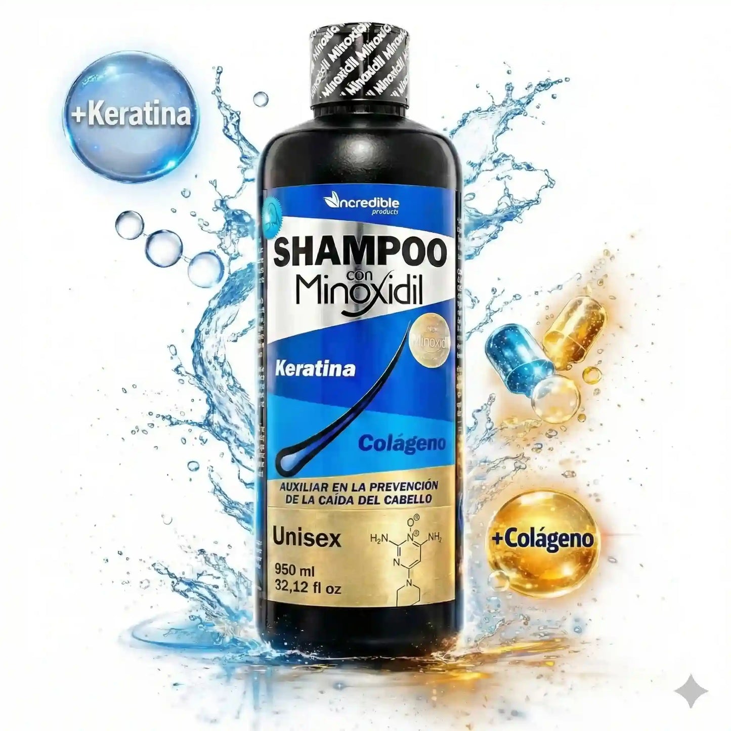 COMBO 2X1 Shampoo Royalty con Minoxidil: La Fórmula Premium para un Cabello que Luce Más Denso y Fuerte desde la Primera Ducha