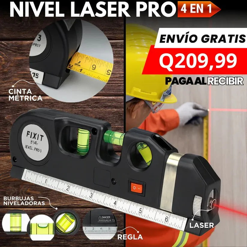 LASER LEVELPRO3 - CINTA METRICA CON LASER 4 EN 1