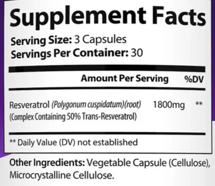 Complejo de Resveratrol 1800mg