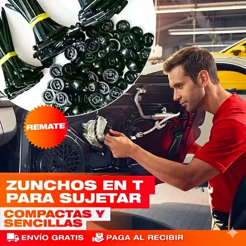 ZUNCHOS DE SUJECCIÓN 100 UNIDADES