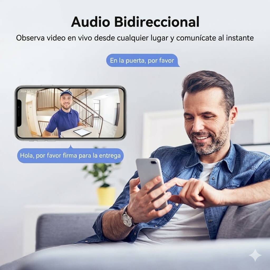 Timbre de cámara inalámbrica de video inteligente