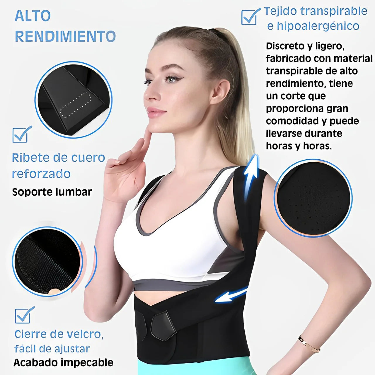 CORRECTOR DE POSTURA ANTI-JOROBA Y FAJA LUMBAR
