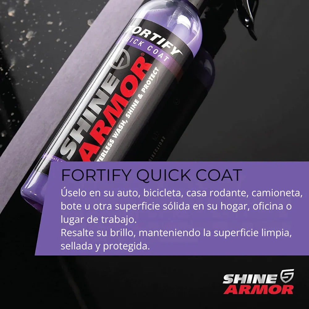 SHINE ARMOR CAR KIT COMPLETO - Recubrimiento cerámico 3 en 1 con 2 paños de microfibra premium.