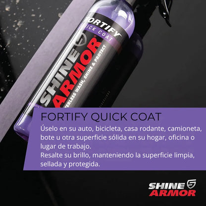 SHINE ARMOR CAR KIT COMPLETO - Recubrimiento cerámico 3 en 1 con 2 paños de microfibra premium.