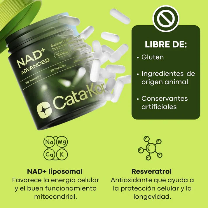 Cata-Kor | NAD+ para Antienvejecimiento, Energía y Concentración