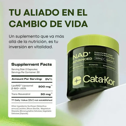Cata-Kor | NAD+ para Antienvejecimiento, Energía y Concentración