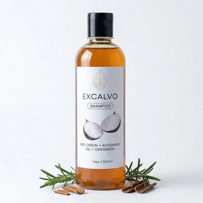 EXCALVO Shampoo: El poder del Romero y la Cebolla para un cabello que se ve y se siente más fuerte cada día