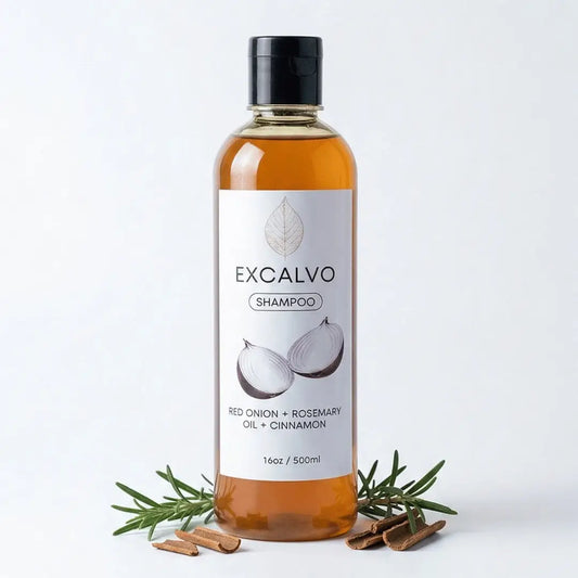 EXCALVO Shampoo: El poder del Romero y la Cebolla para un cabello que se ve y se siente más fuerte cada día