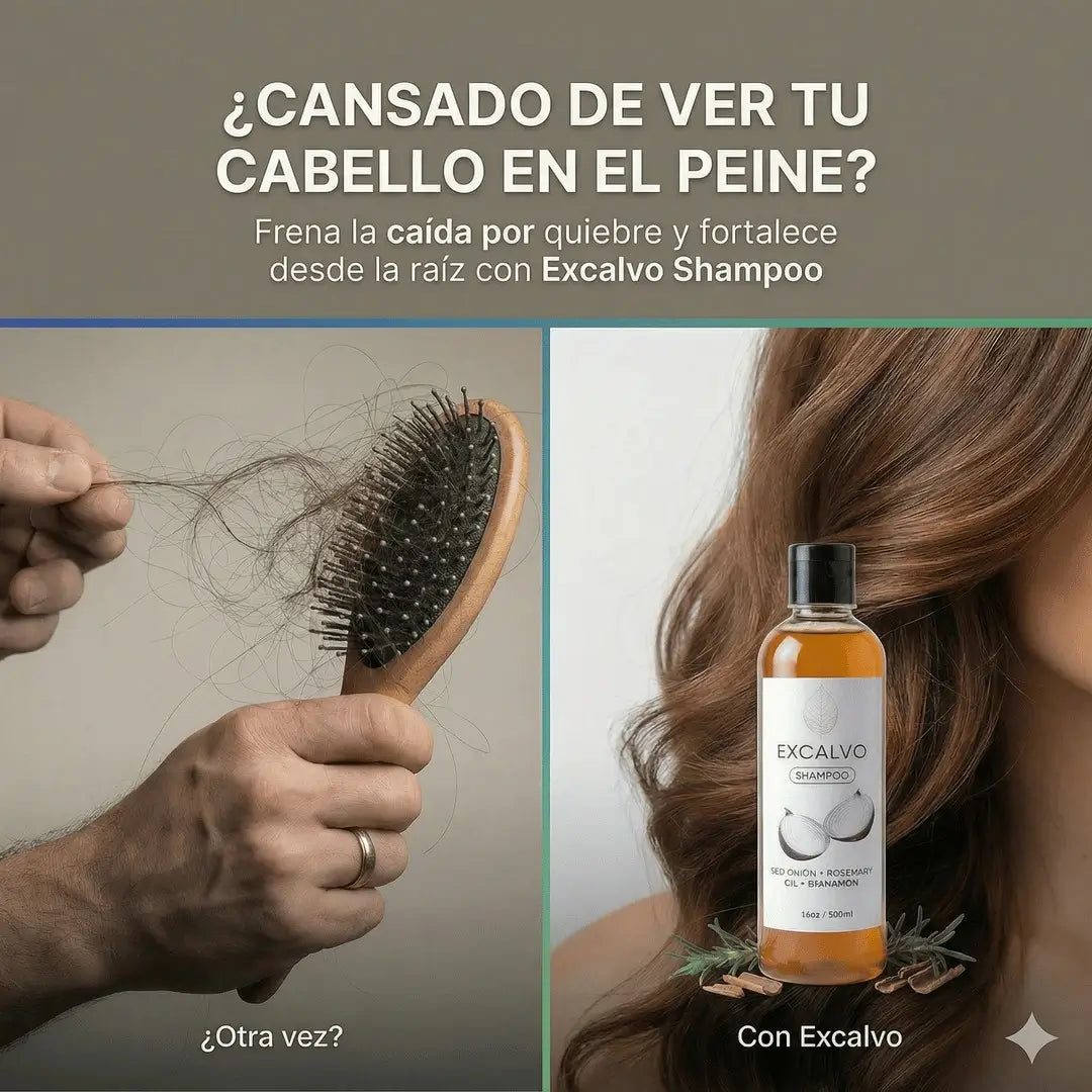 EXCALVO Shampoo: El poder del Romero y la Cebolla para un cabello que se ve y se siente más fuerte cada día
