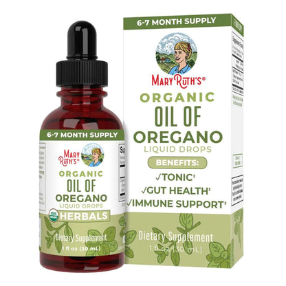 MaryRuth's, Gotas De Aceite De Orégano orgánico, elimina el hongo cándida e helicobacter pylori