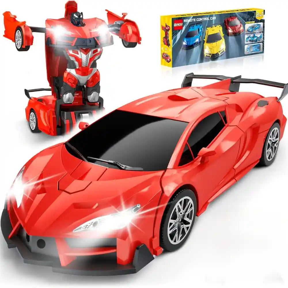 Carro Transformer con sensores SIN CONTROL REMOTO, para niños de 3 a 10 años. Se envían colores aleatorios entre amarillo, azul y rojo.