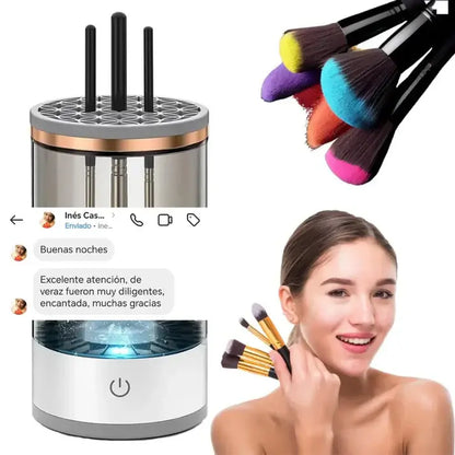 BrushClean Pro - LIMPIADOR ELÉCTRICO DE BROCHAS DE MAQUILLAJE