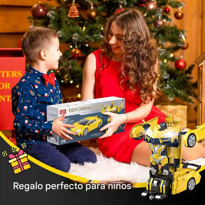 Carro Transformer con sensores SIN CONTROL REMOTO, para niños de 3 a 10 años. Se envían colores aleatorios entre amarillo, azul y rojo.