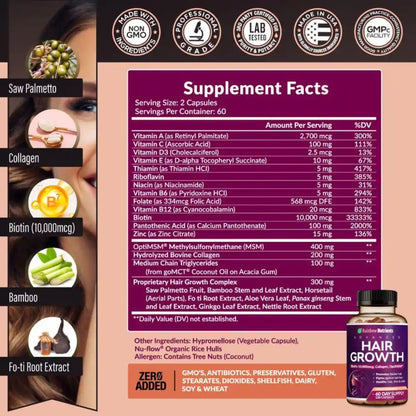 HAIR GROWTH - El suplemento que tu cabello, uñas y piel necesitan!