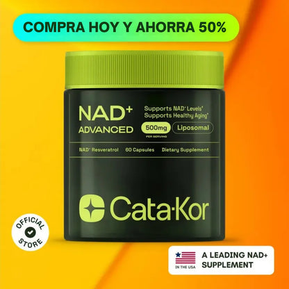 NAD+ADVANCED CATA-Kor: Energía celular premium para sentirte joven, alerta y vibrante.