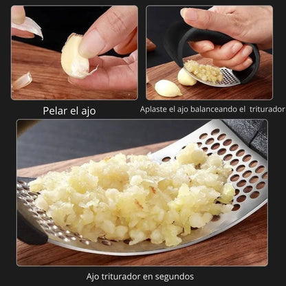 AjoPress™ - Triturador de Ajo Premium, evita olores desagradables en tus manos!