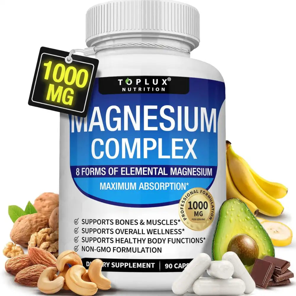 Magnesium Complex 1000 mg – EL ORIGINAL -  Mejor descanso, regresa al baño sin problemas y recuperación muscular
