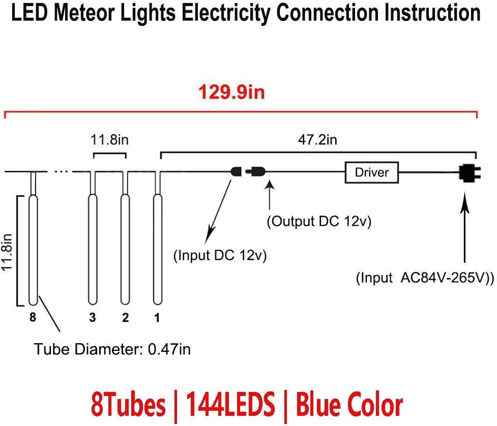 Luces de Lluvia de Meteoros™ – Vienen en colores blanco y amarillo, se envian al azar.