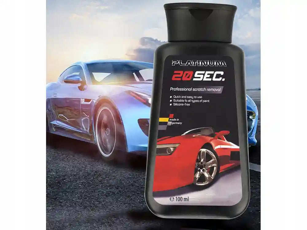 PLATINUM 20 SEC 100 ml - Removedor de rayones Alemán, el mas efectivo del mercado (Esponja incluida)