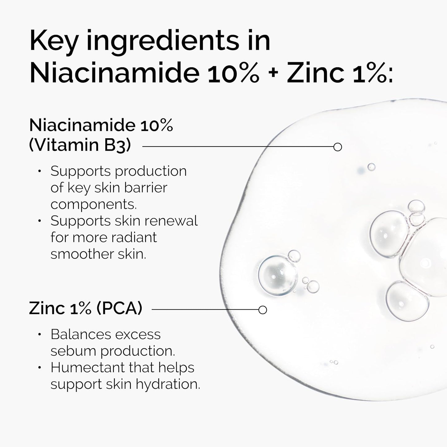 The Ordinary - Niacinamida 10% + Zinc 1%, Suero para pieles con tendencia a imperfecciones