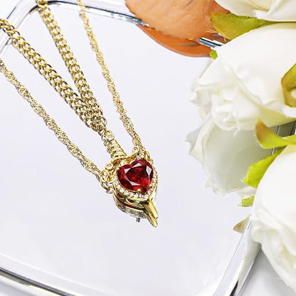 Collar Corazón & Espada 💞 El símbolo de un amor que elige quedarse. Se envía entre dorado y plateado al azar con caja de regalo.