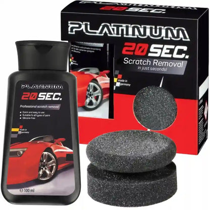 PLATINUM 20 SEC 100 ml - Removedor de rayones Alemán, el mas efectivo del mercado (Esponja incluida)