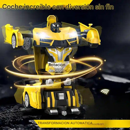 Carro Transformer con sensores SIN CONTROL REMOTO, para niños de 3 a 10 años. Se envían colores aleatorios entre amarillo, azul y rojo.