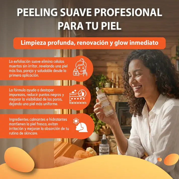 Dr.melaxin Línea de arroz Peel Shot Glow- Exfoliante removedor de células muertas de la piel.