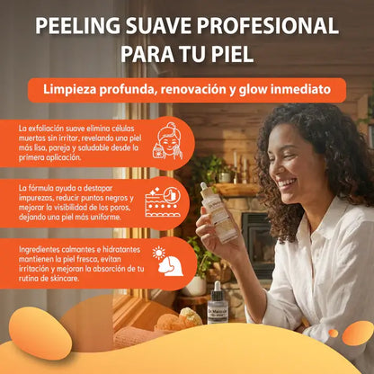 Dr.melaxin Línea de arroz Peel Shot Glow- Exfoliante removedor de células muertas de la piel.
