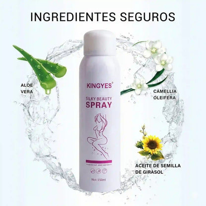 2 X 1 Spray Depilador Kingyes "Silky Beauty": Piel de Seda en 10 Minutos sin Dolor
