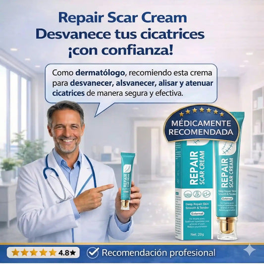 Sadoer Repair Scar - Crema que atenúa y mejora visiblemente la apariencia de las cicatrices.