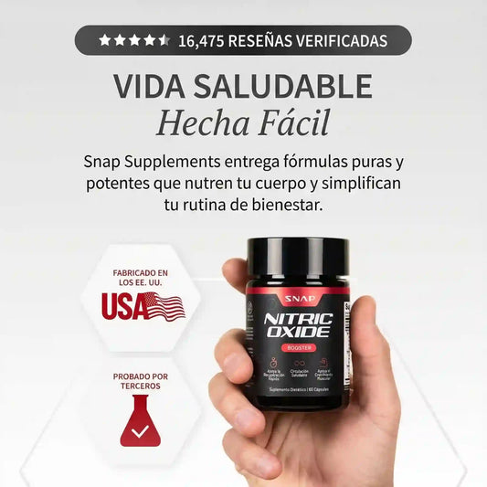 Potenciador de Óxido Nítrico Snap: Dale vida a tu corazón y potencia a tus músculos