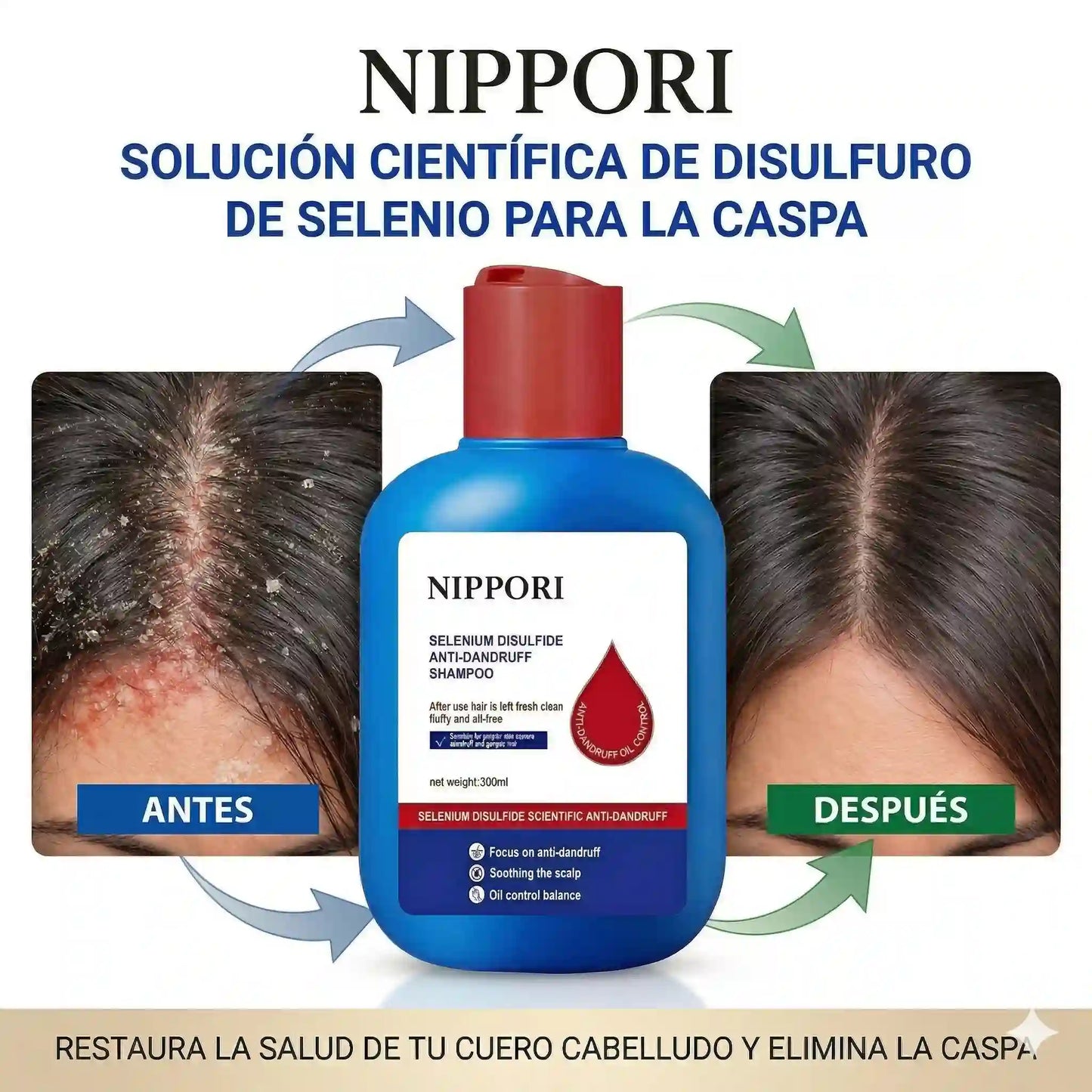 Nippori Shampoo Anticaspa: Tu Cabello Limpio, Fresco y Lleno de Confianza
