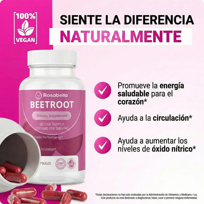 Beetroot Cápsulas: El impulso natural que su corazón y su energía necesitan