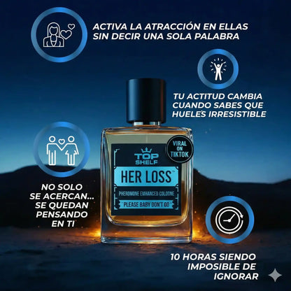 Her Loss®: ¡Deja de ser Invisible! - Perfume con Feromonas para Hombres 💎