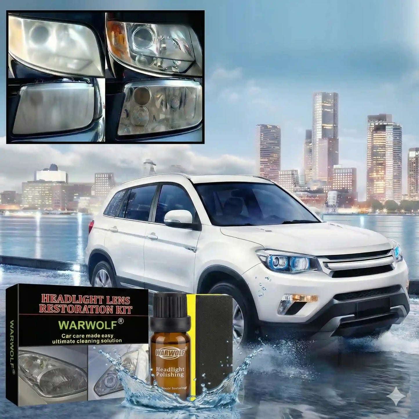 REPARADOR DE FAROS – Claridad restaurada, brillo renovado y conducción más segura en minutos