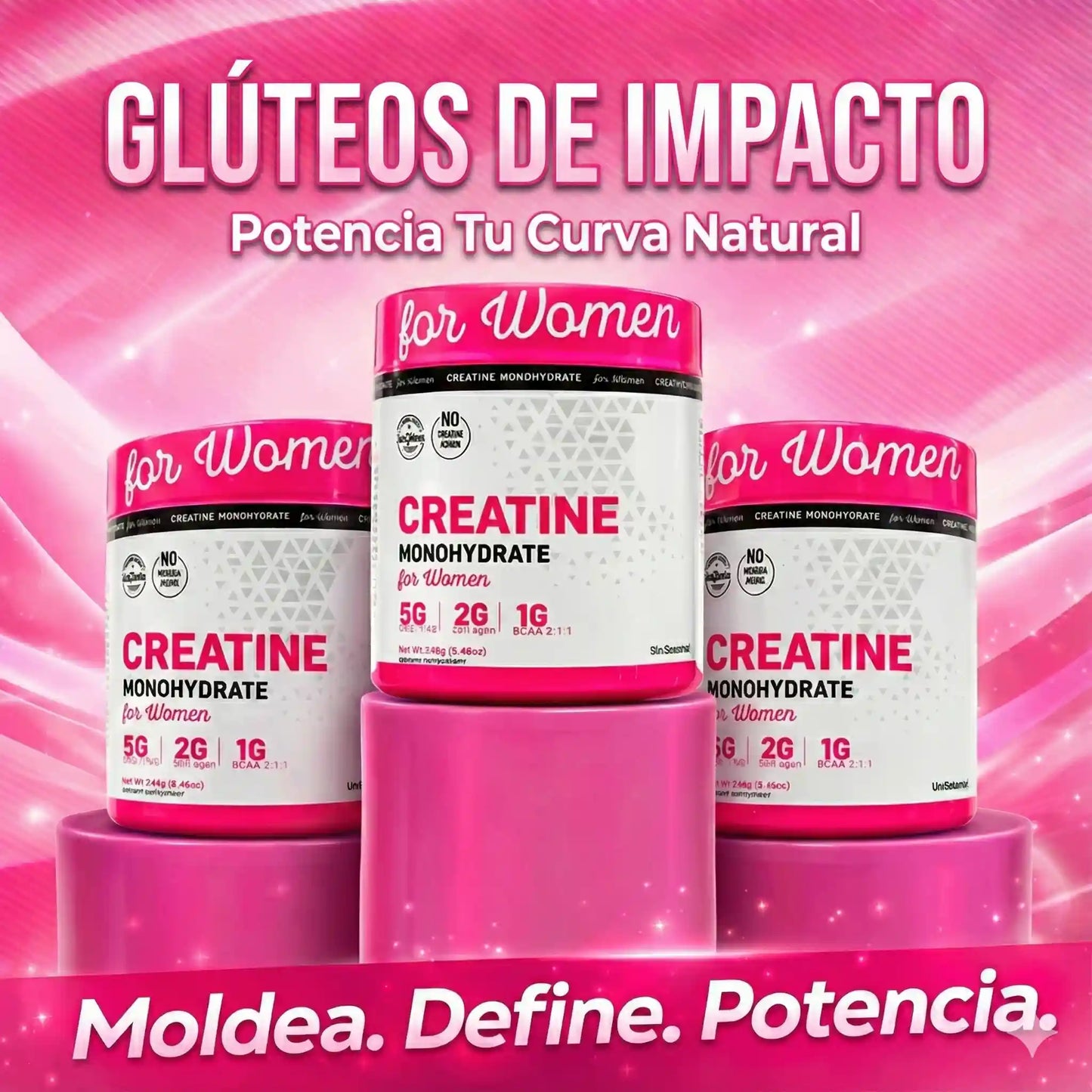 Creatine Pure Premium® Especial Mujeres - 💖 Más Energía. Mejor Recuperación. Músculos Firmes