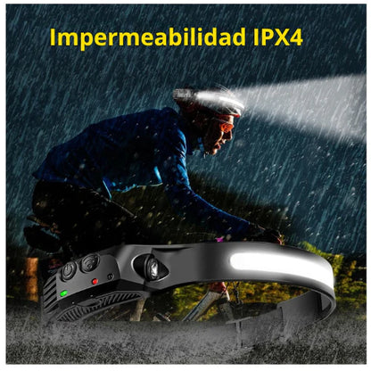 Linterna De Cabeza Con Sensor Inteligente de Movimiento