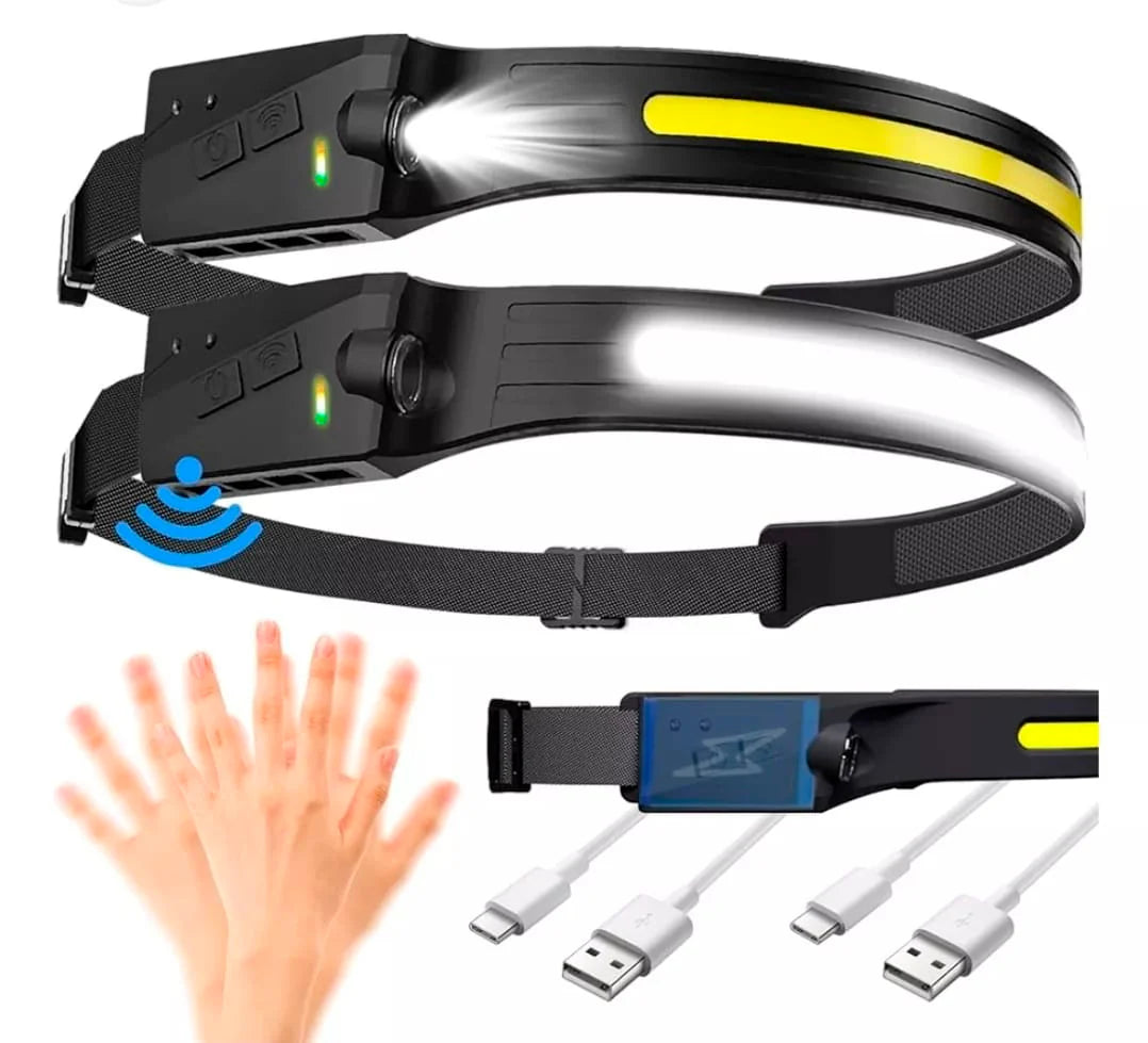 Linterna De Cabeza Con Sensor Inteligente de Movimiento