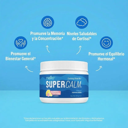 SUPER CALM, suplemento de glicinato de magnesio y L-teanina, para favorecer la concentración y la relajación