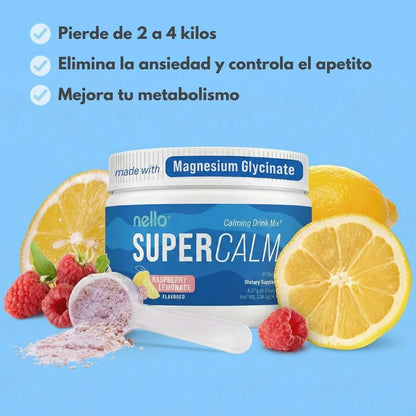 SUPER CALM, suplemento de glicinato de magnesio y L-teanina, para favorecer la concentración y la relajación