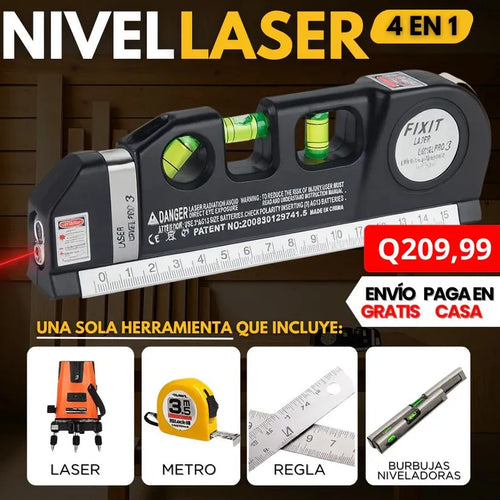 LASER LEVELPRO3 -  CINTA METRICA CON LASER 4 EN 1