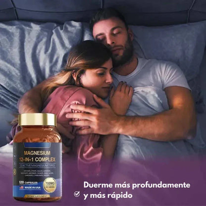 Magnesio 12 en 1: Reduce Estrés, Duerme Mejor y Recupérate