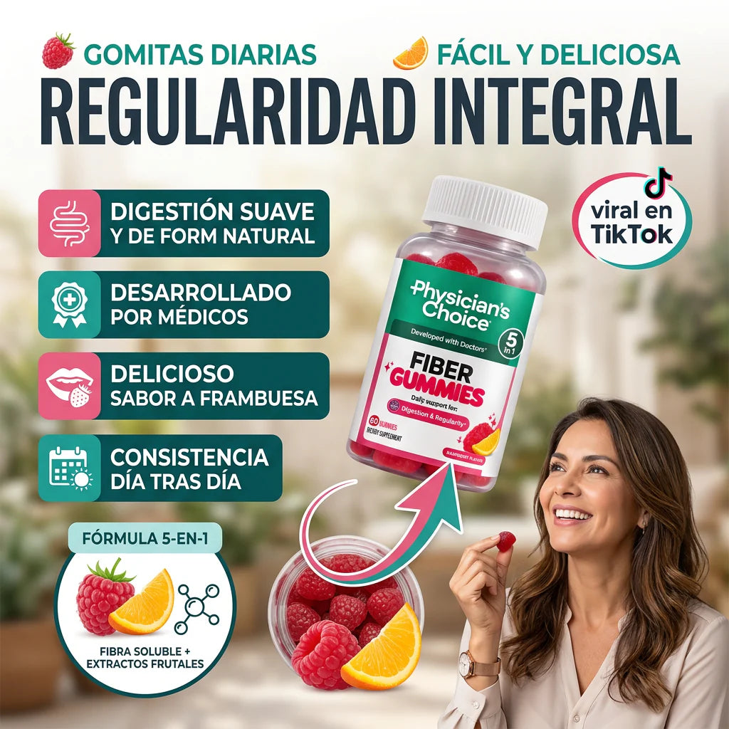 Fiber GummiesTM – Mejora la Regularidad Intestinal y el Bienestar Digestivo.