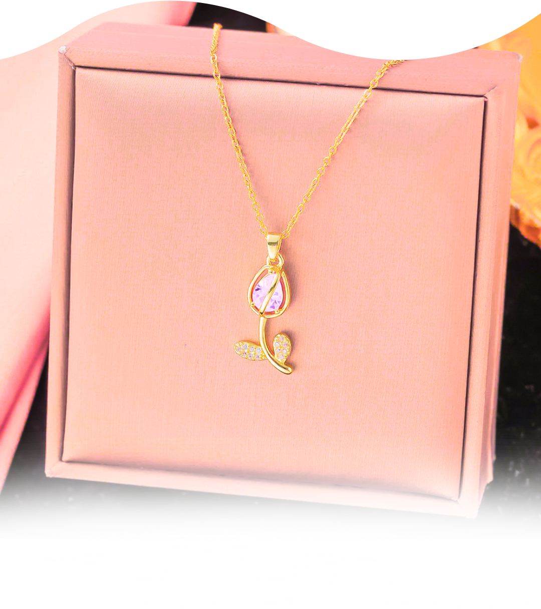 COLLAR TULIPAN ROSA