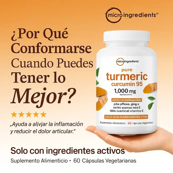 Tumeric: Cúrcuma Premium con BioPerine, Apoyo Natural para tus Articulaciones y Movilidad